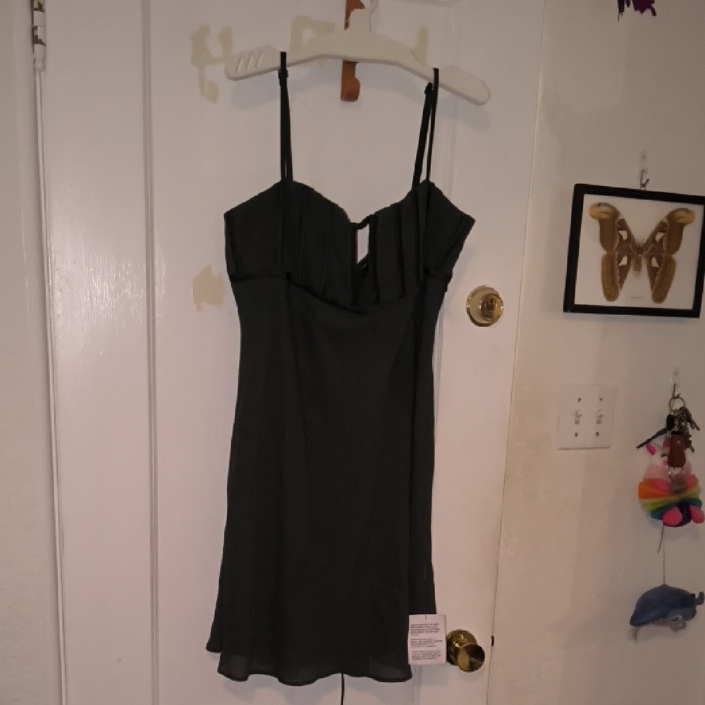 NWT ASOS | Chic Olive Green Mini Dress with Spaghetti Straps